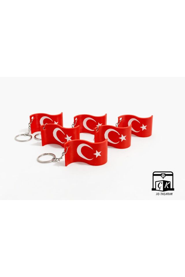 TÜRK BAYRAĞI 3D ANAHTARLIK - 4 ADET