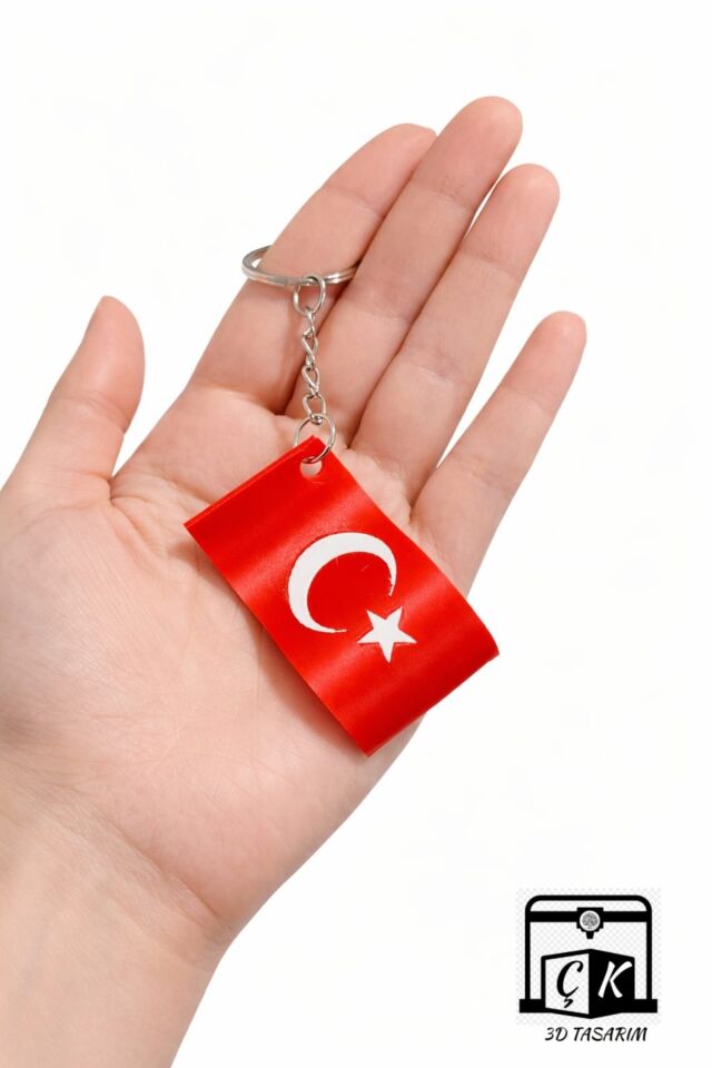 TÜRK BAYRAĞI 3D ANAHTARLIK - 4 ADET