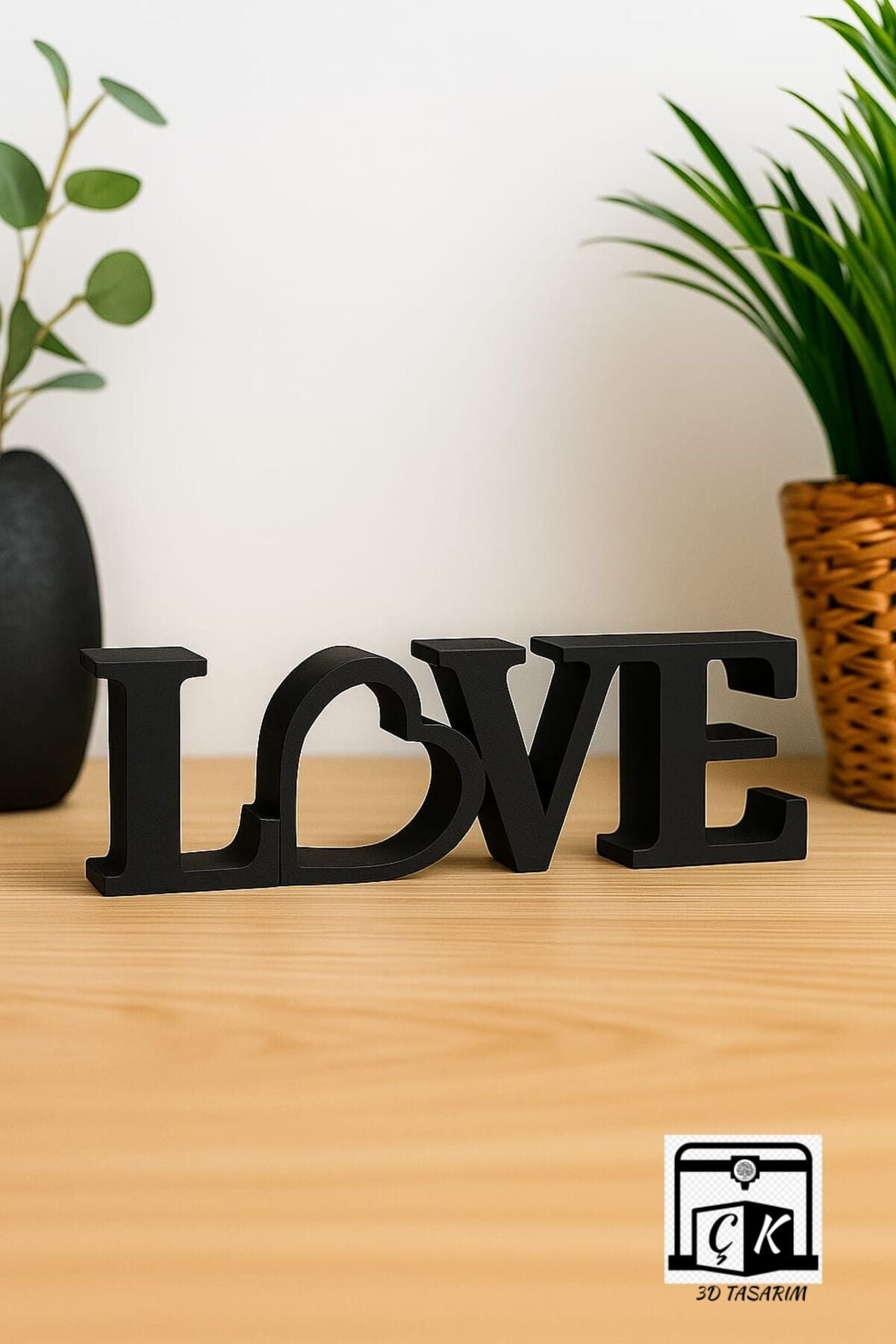 Love Yazılı Dekoratif Biblo ve Masa Üstü Dekor -22 Cm X 6 Cm (BÜYÜK BOY)