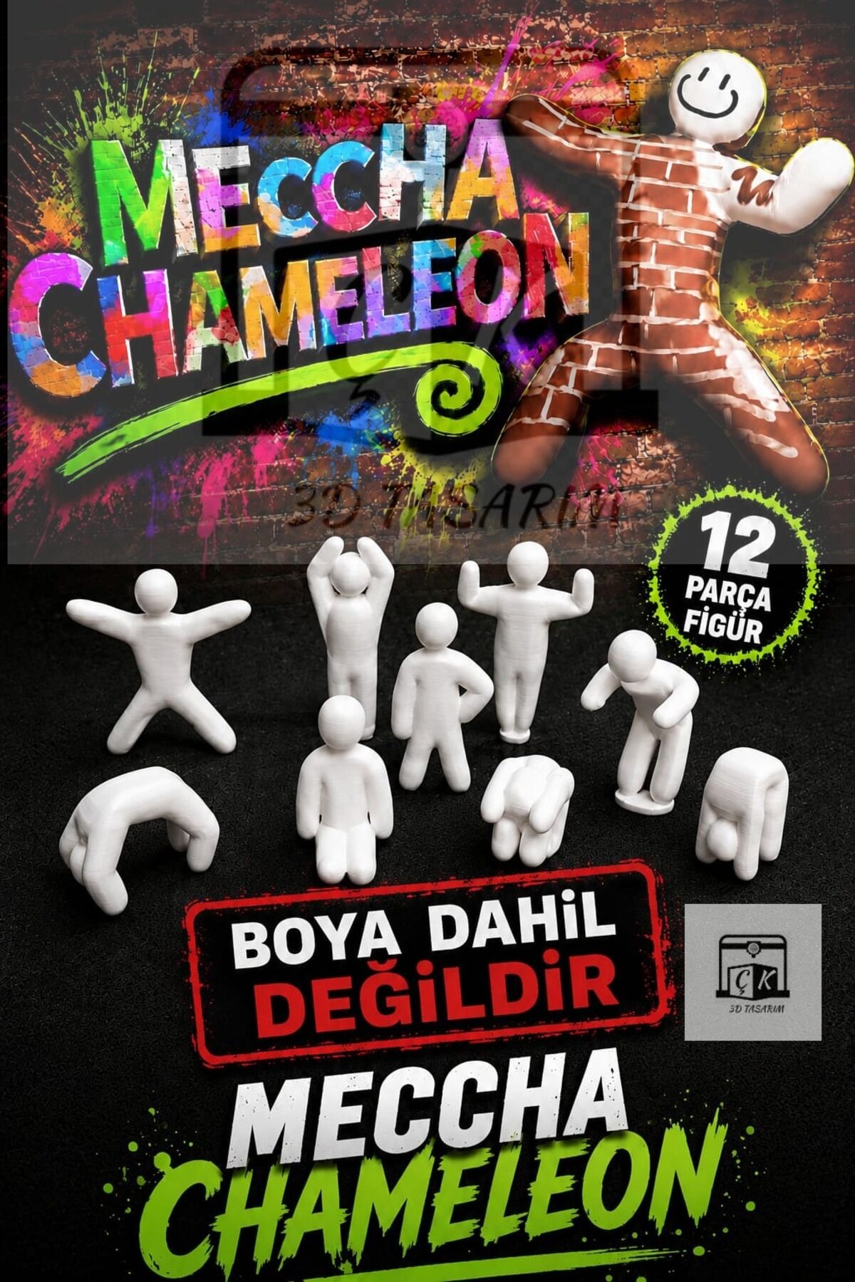 MECCHA CHAMELEON 12 PARÇA Saklambaç Oyunu